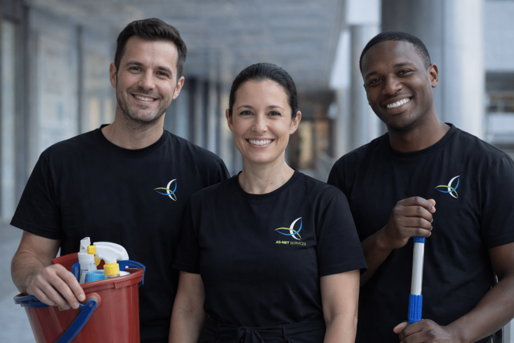 L'équipe AS-NET Services, entreprise de nettoyage à Montpellier